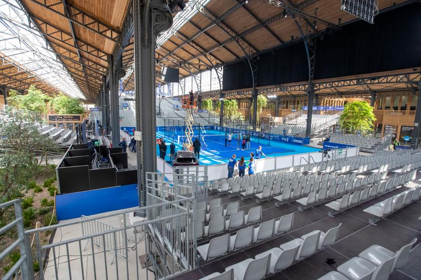 Illustration picture shows the 'Brussels Padel Open' tournament where the padel racket sport is played, Saturday 07 May 2022 in Brussels. BELGA PHOTO NICOLAS MAETERLINCK