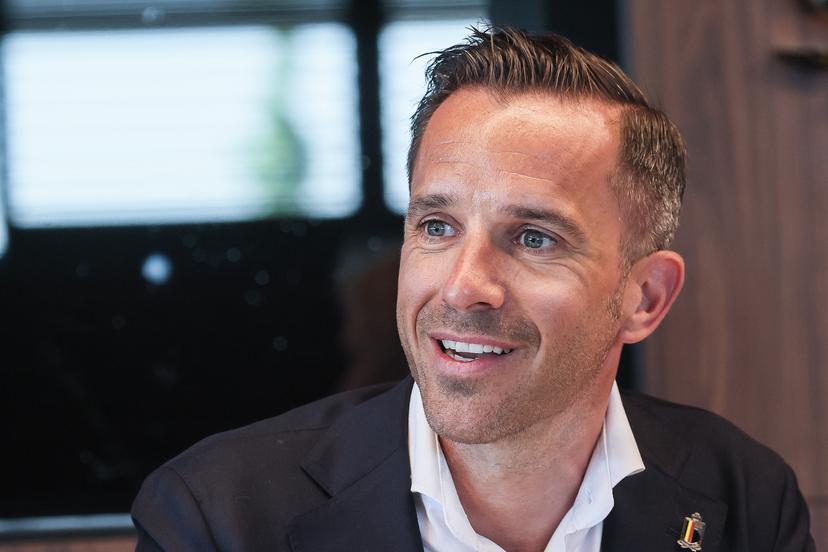 RBFA CEO-ad-interim Manu Leroy pictured during a press meeting at the Royal Belgian Football Association RBFA, Wednesday 31 May 2023 in Tubize. BELGA PHOTO BRUNO FAHY