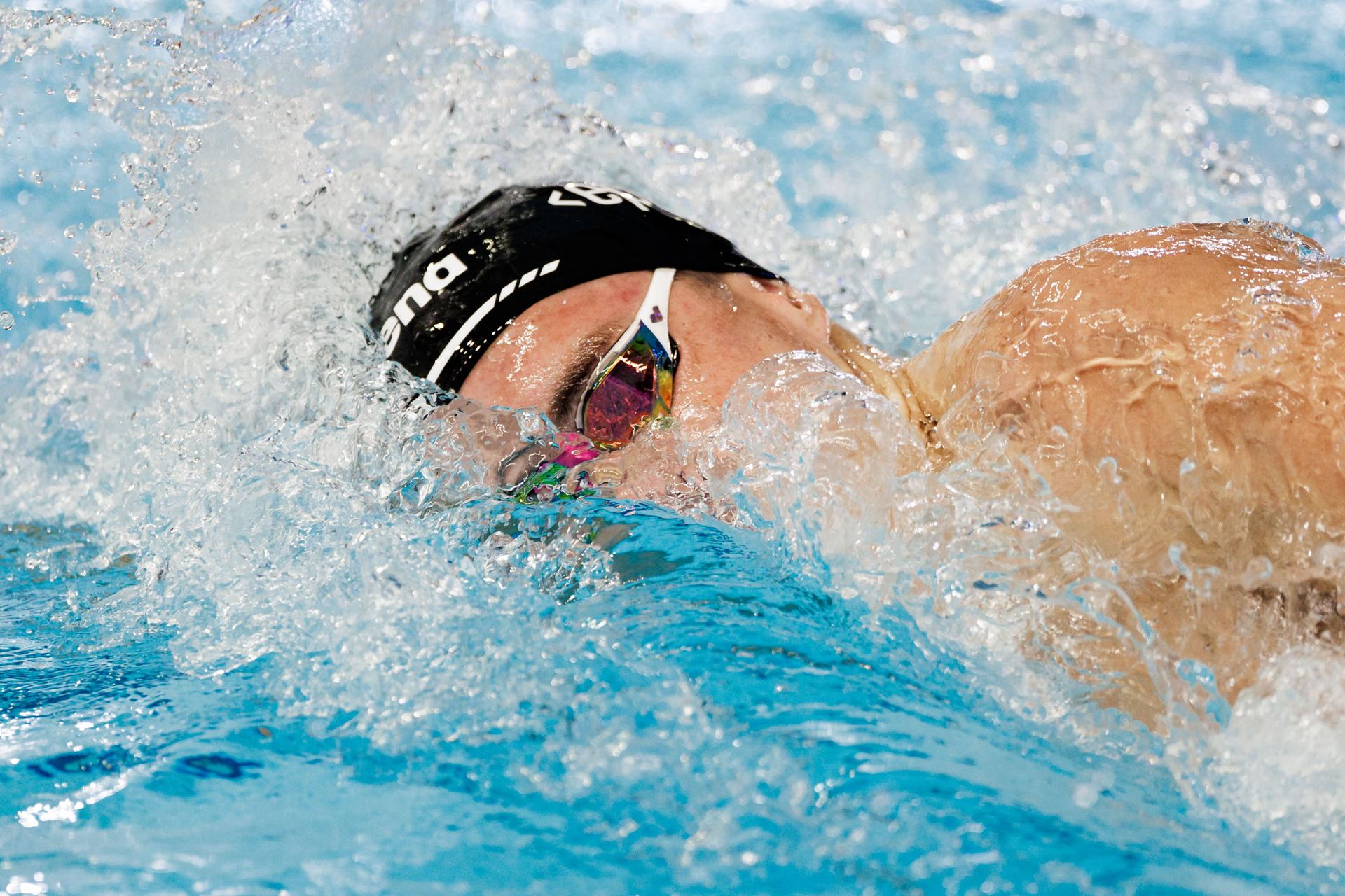 Lucas Henveaux of Belgium competes in mens 200 meter freestyle semifinal at the European Aquatics Short Course Swimming Championships in Lublin, Poland, on Wednesday 03 December 2025. BELGA PHOTO NIKOLA KRSTIC