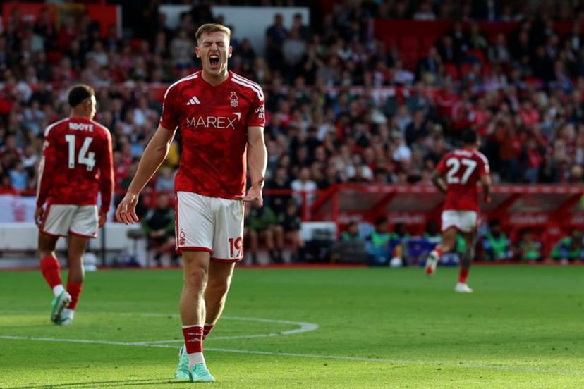 Nottingham Forest's English striker #19 Liam Delap reacts after failing to score during the English Premier League football match between Nottingham Forest and Coventry City at The City Ground in Nottingham, central England, on September 19, 2026.  Darren Staples / AFP