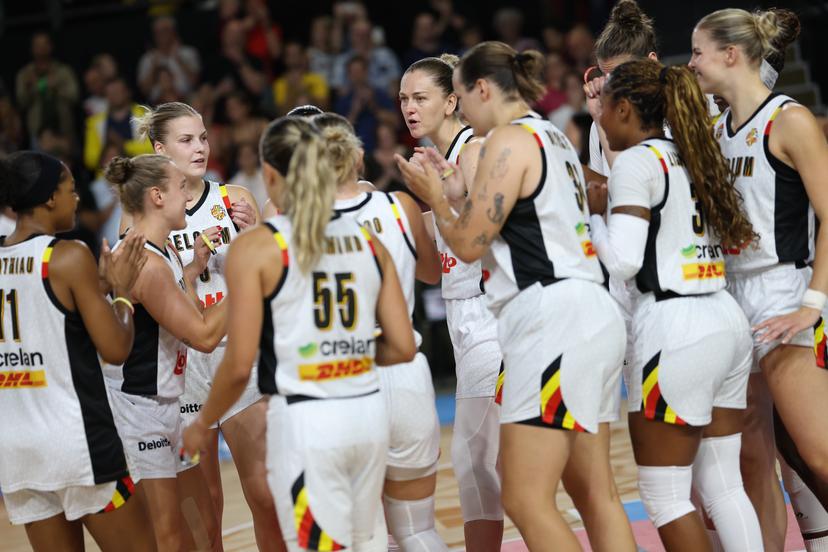 Belgium's Emma Meesseman pictured at the start of a friendly basketball international game between Belgian Cats and Japan, in Oostende, on Friday 28 August 2026. BELGA PHOTO VIRGINIE LEFOUR