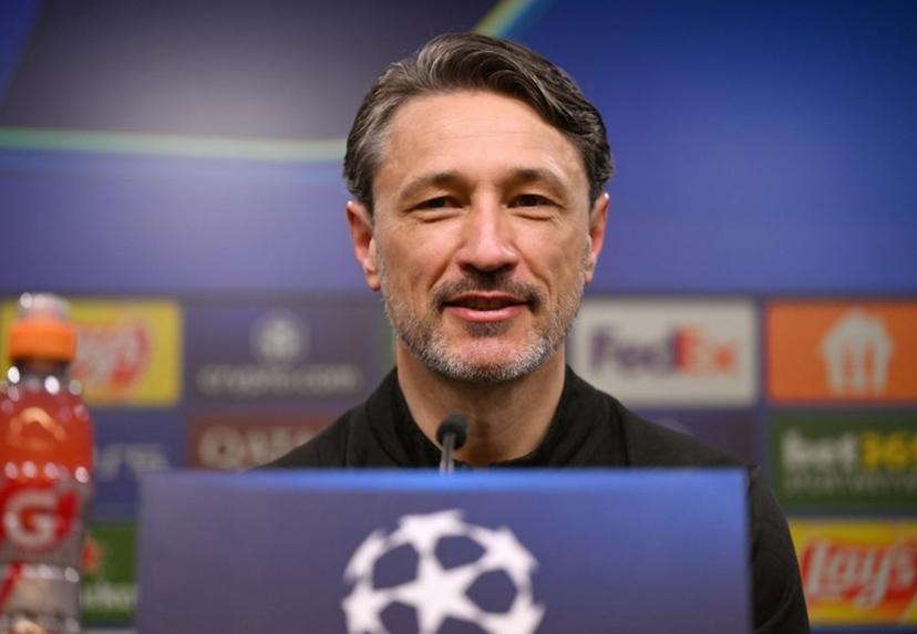 Dortmund's Croatian head coach Niko Kovac attends a press conference of Borussia Dortmund at the media centre of the Signal Iduna Park stadium in Dortmund, western Germany on April 14, 2025, ahead of the UEFA Champions League quarter-final second leg football match against FC Barcelona on April 15.  Ina FASSBENDER / AFP