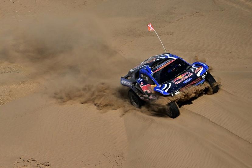 Ford Racing's Swedish driver Mattias Ekstrom and Swedish co-pilot Emil Bergkvist compete in Stage 10 of the 48th edition of the Dakar Rally 2026, between Bisha and Bisha, Saudi Arabia, on January 14, 2026.  Giuseppe CACACE / AFP
