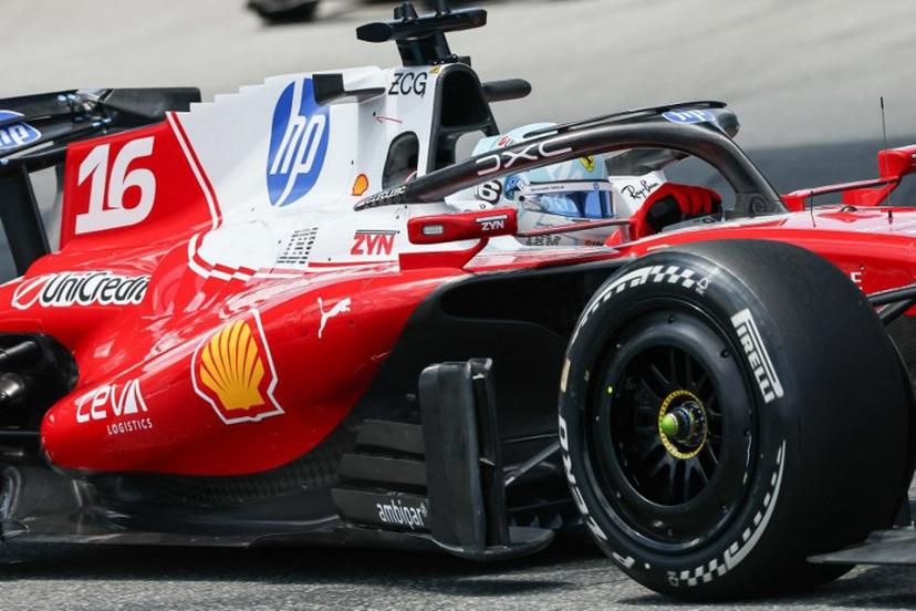 Ferrari's Monegasque driver Charles Leclerc races during a practice session for the 2026 Miami Formula One Grand Prix at Miami International Autodrome in Miami Gardens, Florida, on May 1, 2026.   CHARLY TRIBALLEAU / AFP