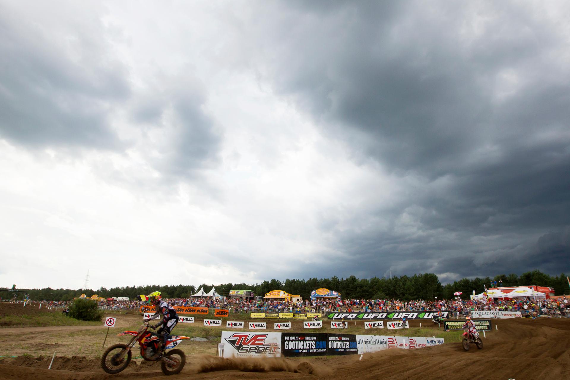 20140803 - LOMMEL, BELGIUM: Illustration picture shows rain clouds during the motocross MXGP Belgian Grand Prix, Sunday 03 August 2014 in Lommel. BELGA PHOTO KRISTOF VAN ACCOM