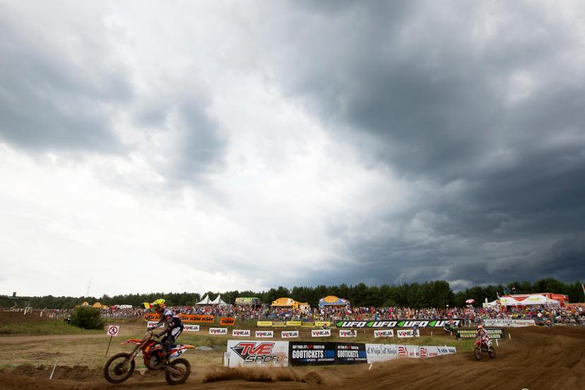 20140803 - LOMMEL, BELGIUM: Illustration picture shows rain clouds during the motocross MXGP Belgian Grand Prix, Sunday 03 August 2014 in Lommel. BELGA PHOTO KRISTOF VAN ACCOM
