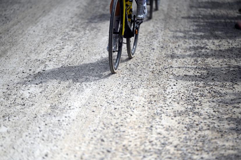 illustration picture shows the gravel road during the men elite 'Strade Bianche' one day cycling race, 203km from and to Siena, Italy on Saturday 07 March 2026. BELGA PHOTO DIRK WAEM