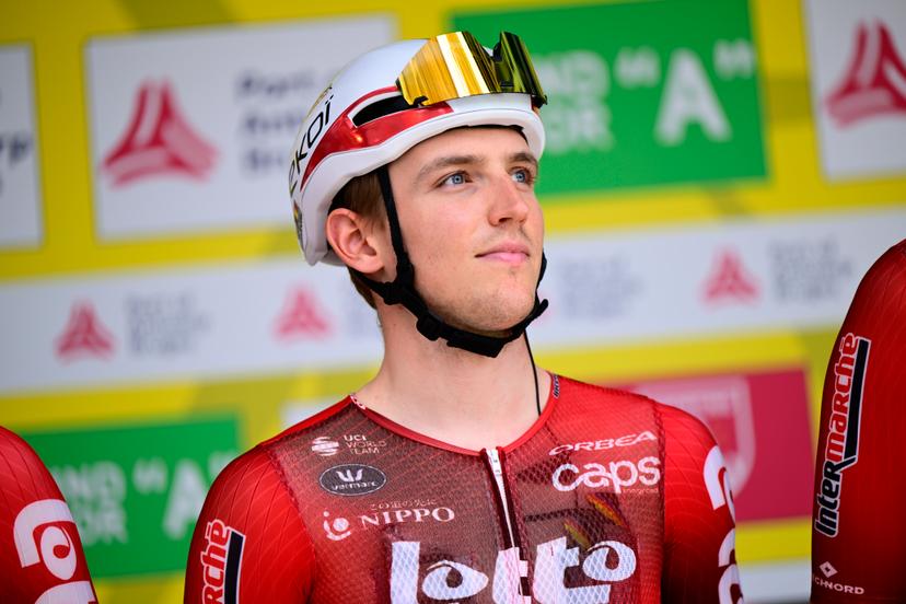 Belgian Victor Van de Putte of Lotto-Intermarche pictured ahead of the 'Antwerp Port Epic men's elite one day cycling race, 196,4 km in and around Antwerp, Monday 25 May 2026.  BELGA PHOTO TOM GOYVAERTS