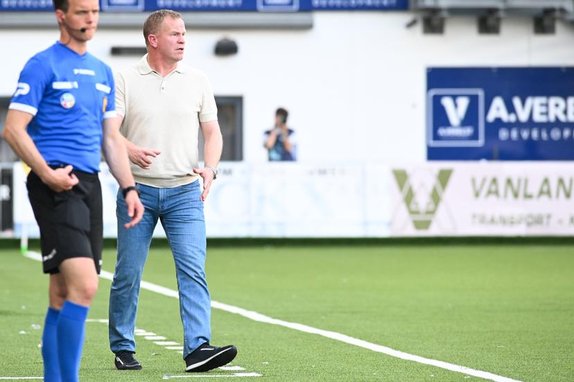 STVV's head coach Wouter Vrancken pictured during a soccer match between Sint-Truiden VV and KV Mechelen, Sunday 24 May 2026 in Sint-Truiden, on the last day of the Champion's Play-offs of the 2025-2026 'Jupiler Pro League' first division of the Belgian championship. BELGA PHOTO JILL DELSAUX