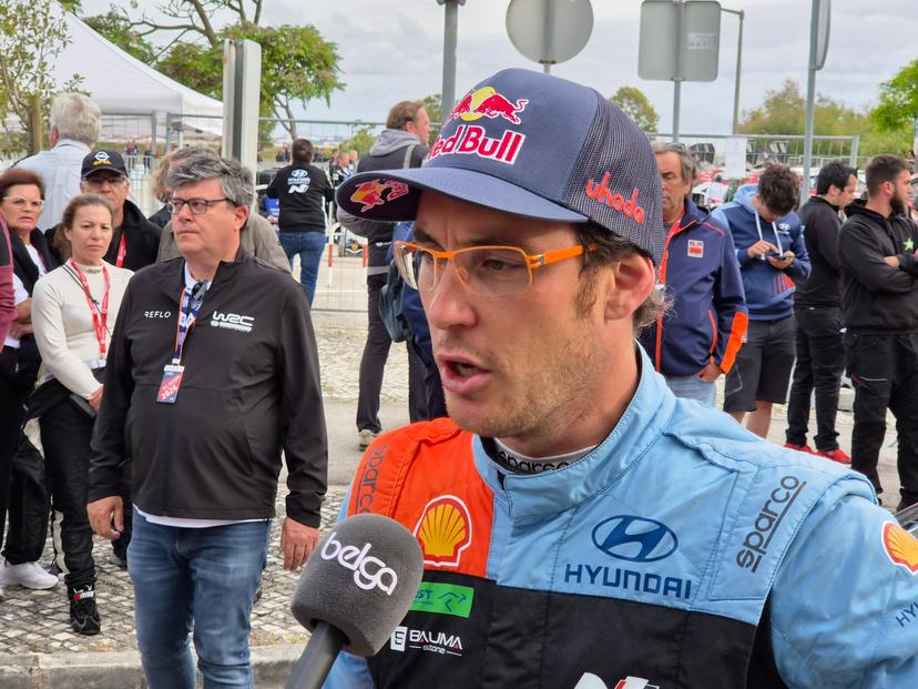 Belgian rally driver Thierry Neuville pictured during a stage of the Rally de Portugal event in Figueira da Foz, Portugal on Thursday 07 May 2026. BELGA PHOTO ERIC DUPAIN
