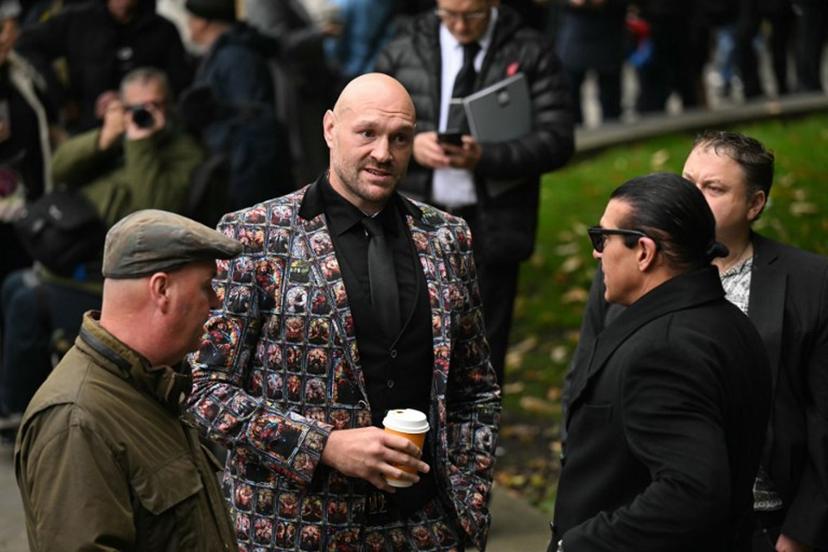 British boxer Tyson Fury arrives to attend the funeral of late British boxer Ricky Hatton at Manchester Cathedral, north-west England on October 10, 2025. Ricky Hatton's family said Monday they feel an "immeasurable" sense of loss after the death of the British former boxing world champion at the age of 46. Hatton was found dead at his home in Hyde, Greater Manchester.  Oli SCARFF / AFP