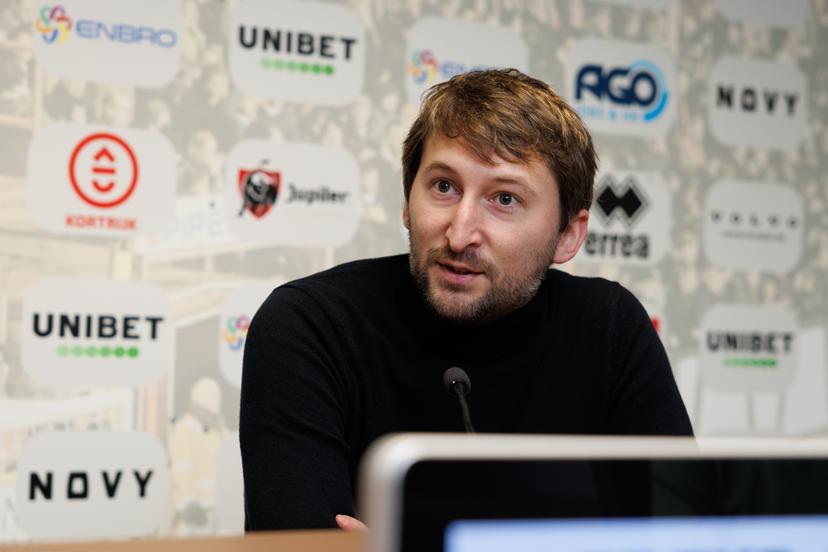 Kortrijk's CEO Sports Pieter Eecloo pictured during a press conference of Belgian first division soccer team KV Kortrijk to present its new coach, Friday 05 January 2024 in Kortrijk. BELGA PHOTO KURT DESPLENTER