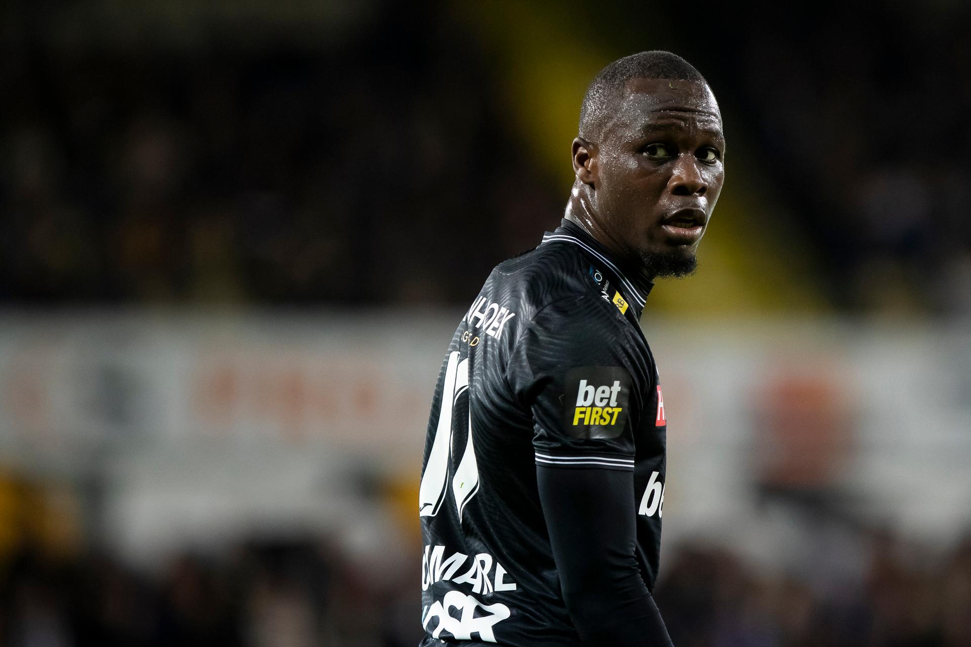 Lokeren's Mohamed Soumare pictured during a soccer match between Lokeren-Temse and RFC Seraing , Sunday 20 October 2024 in Lokeren, on day 8 of the 2024-2025 'Challenger Pro League' 1B second division of the Belgian championship. BELGA PHOTO KRISTOF VAN ACCOM