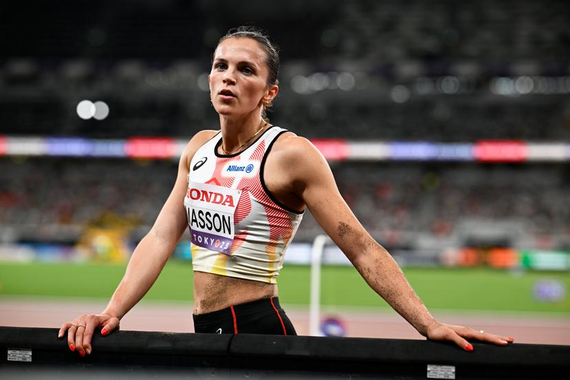 Belgian Ilona Masson pictured during the Triple Jump women qualifications, at the World Athletics Championships in Tokyo, Japan, on Tuesday 16 September 2025. The outdoor Worlds are taking place from 13 to 21 September. BELGA PHOTO JASPER JACOBS