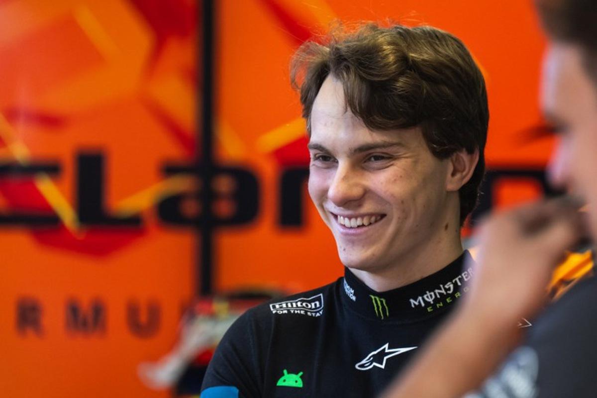 McLaren's Australian driver Oscar Piastri is seen in the garage during the first practice session ahead of the Formula One Qatar Grand Prix at the Lusail International Circuit in Lusail on November 28, 2025.  Andrej ISAKOVIC / AFP