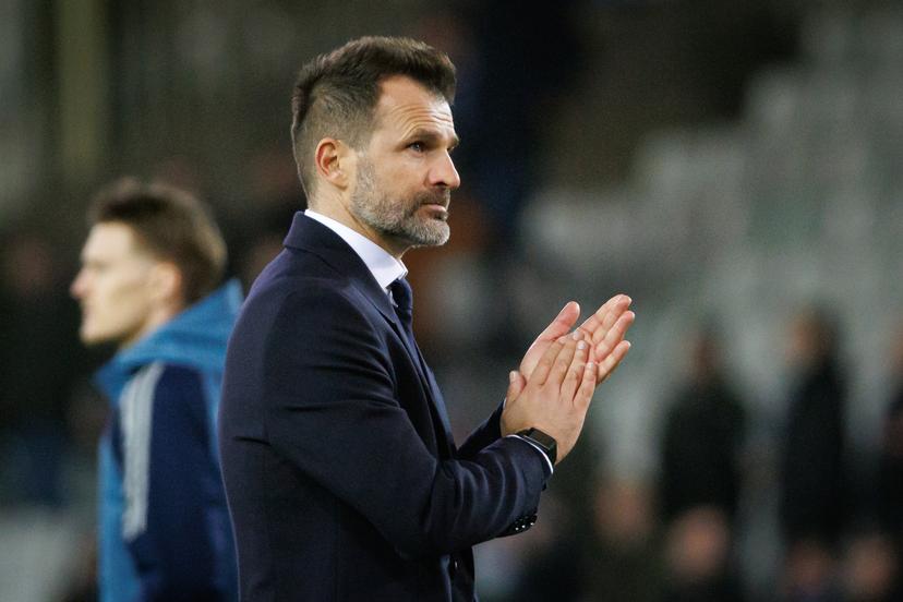 Club's head coach Ivan Leko look dejected after losing a soccer game between Belgian soccer team Club Brugge KV and English Arsenal F.C, on Wednesday 10 December 2025 in Brugge, on day 6 (out of 8) of the League phase of the UEFA Champions League tournament. BELGA PHOTO KURT DESPLENTER