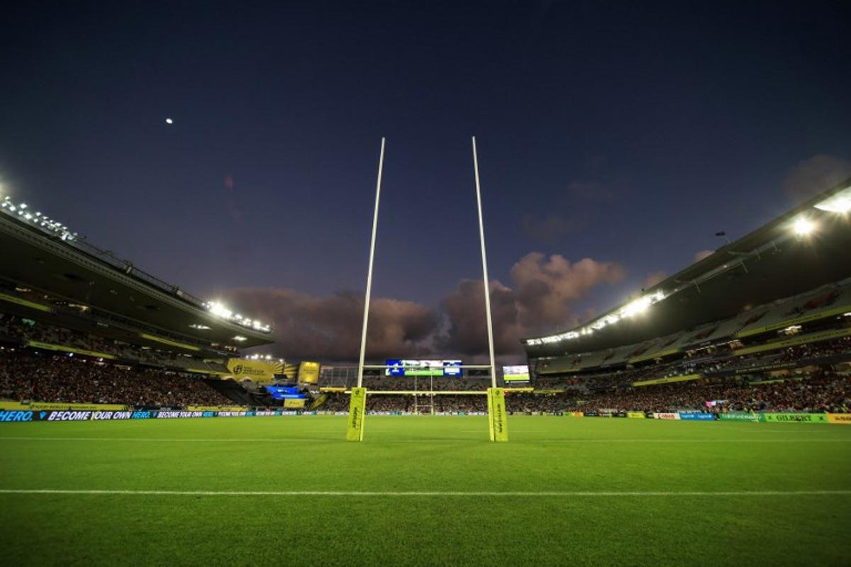 This general view shows the Eden Park before the New Zealand 2021 Women's Rugby World Cup semi-final match between New Zealand and France in Auckland on November 5, 2022.  Marty MELVILLE / AFP