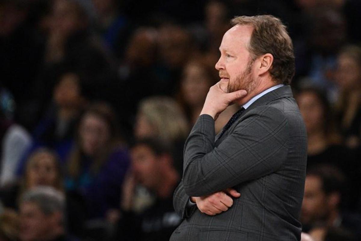 Milwaukee Bucks head coach Mike Budenholzer watches his players during the NBA basketball match between Milwaukee Bucks and Charlotte Hornets at The AccorHotels Arena in Paris on January 24, 2020.   FRANCK FIFE / AFP
