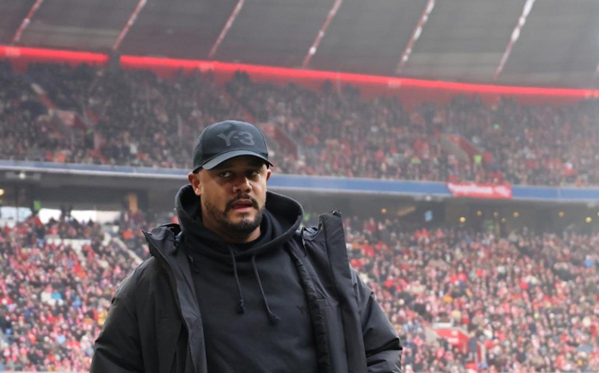 Bayern Munich's Belgian head coach Vincent Kompany arrives for the German first division Bundesliga football match between FC Bayern Munich and FC Augsburg in Munich, southern Germany, on January 24, 2026.  Alexandra BEIER / AFP