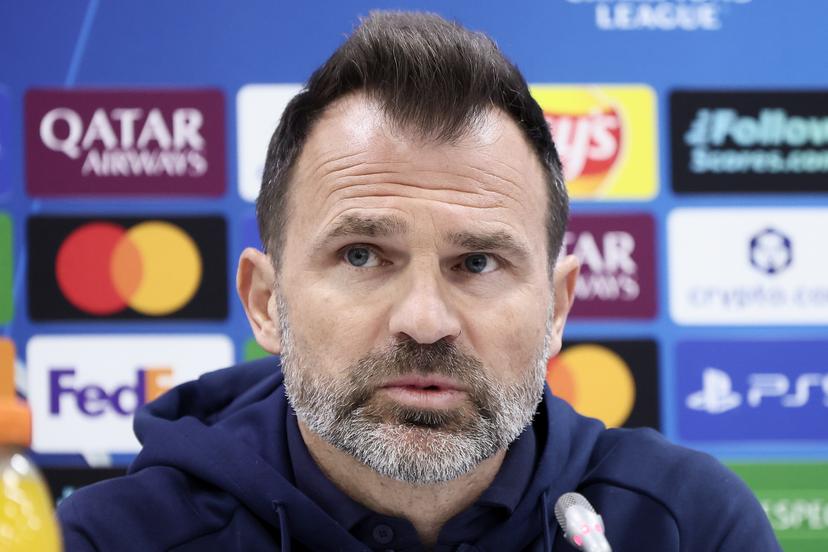 Club's head coach Ivan Leko pictured during a press conference of Belgian soccer team Club Brugge KV, on Monday 19 January 2026 in Almaty, Kazakhstan. The team is preparing for tomorrow's game against Kazakh FC Kairat Almaty, on day seven of the League phase of the UEFA Champions League tournament. BELGA PHOTO BRUNO FAHY