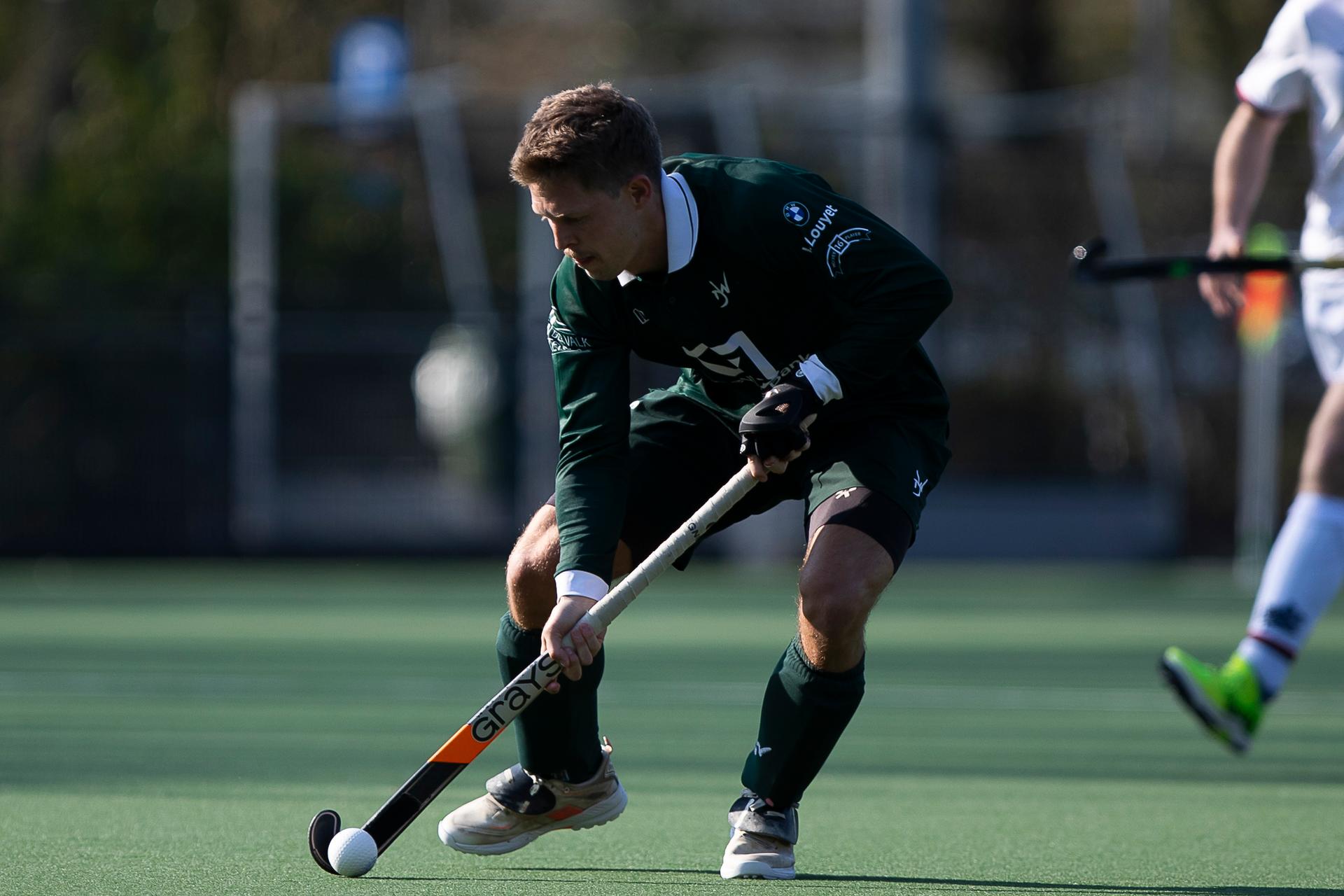 WatDucks' Victor Wegnez pictured during a hockey game between KHC Dragons and Waterloo Ducks, Sunday 22 March 2026 in Brasschaat, on day 16 of the Belgian first division hockey championship. BELGA PHOTO KRISTOF VAN ACCOM