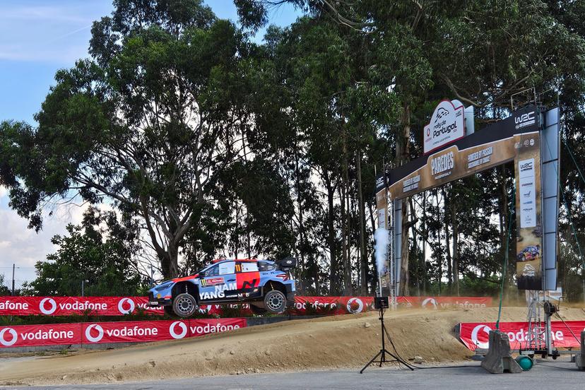 Thierry Neuville and Martijn Wydaeghe  pictured in action at the shakedown race of the Rally de Portugal event in Baltar, Portugal on Wednesday 06 May 2026. BELGA PHOTO ERIC DUPAIN