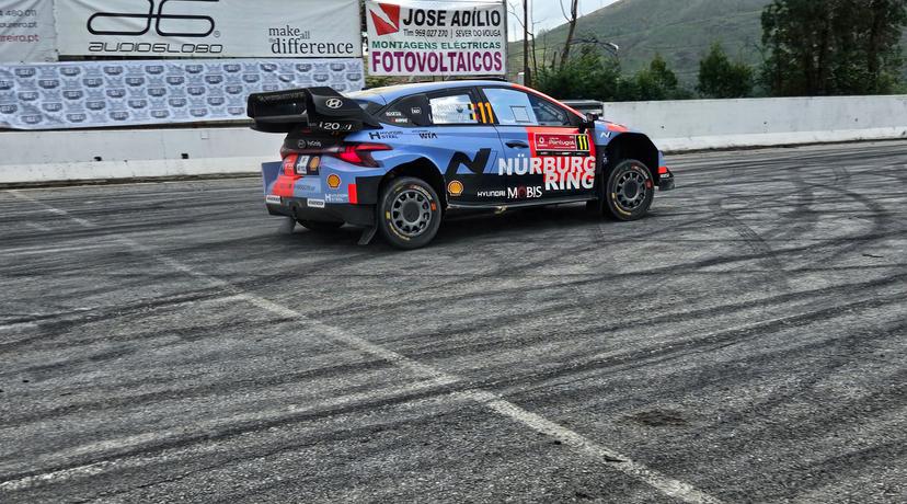 Belgian rally driver Thierry Neuville and Martijn Wydaeghe pictured in action during a stage of the Rally de Portugal event in Sever, Portugal on Thursday 07 May 2026. BELGA PHOTO ERIC DUPAIN