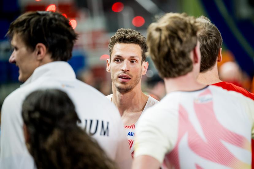 Belgian Dylan Borlee pictured in action during a training session in preparation of the World Athletics Indoor Championship in Torun, Poland on Thursday 19 March 2026. The championships take place from 20 to 22 March. BELGA PHOTO JASPER JACOBS