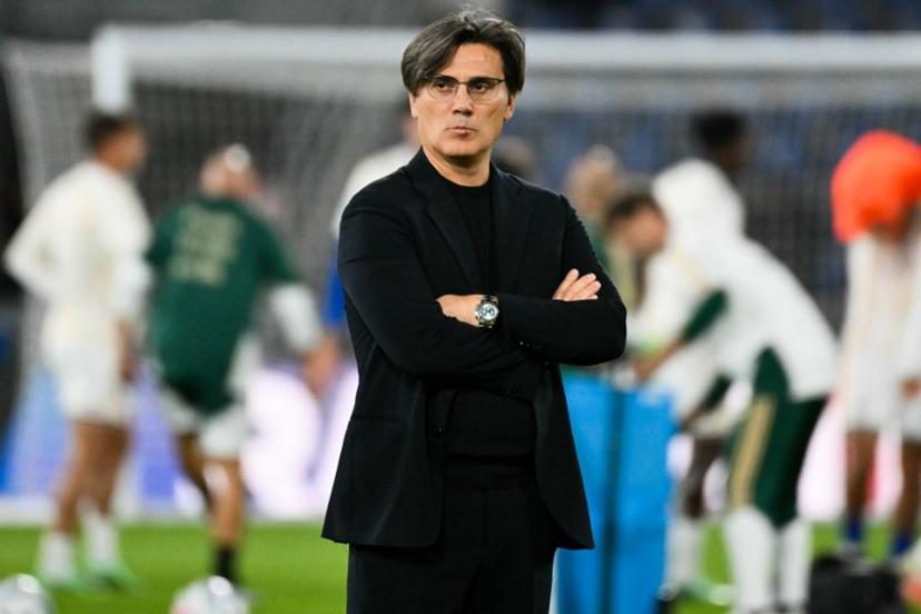 Turkey's coach Vincenzo Montella looks on during the warm up prior the UEFA Nations League football match (League A day 4, Group A1) between Italy and Turkey at the Renato Dall'Ara Stadium in Bologna on October 5, 2026.  Alberto PIZZOLI / AFP
