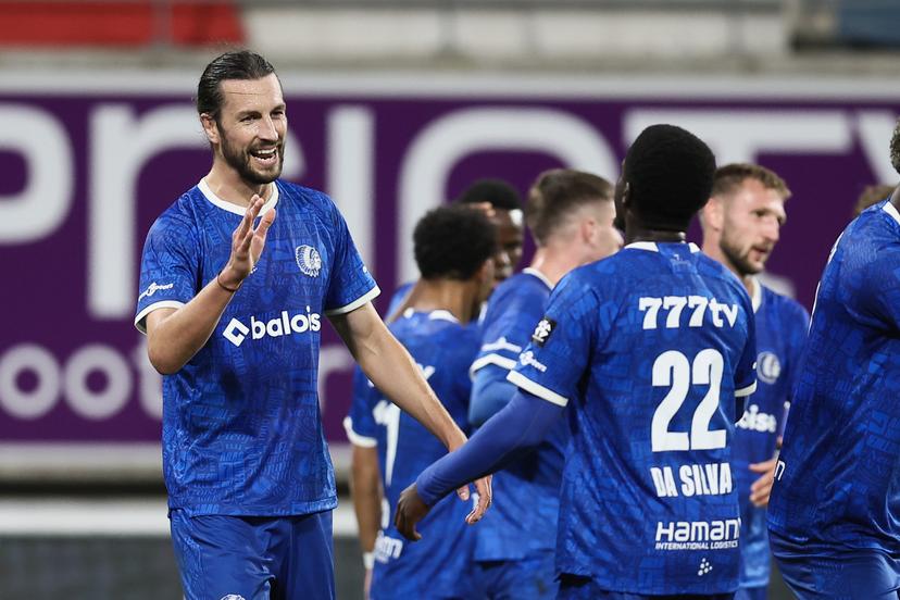 Gent's Christian Burgess celebrates after scoring during a soccer match between KAA Gent and Standard de Liege, Friday 18 September 2026 in Gent, on day 7 of the 2026-2027 'Jupiler Pro League' first division of the Belgian championship. BELGA PHOTO BRUNO FAHY