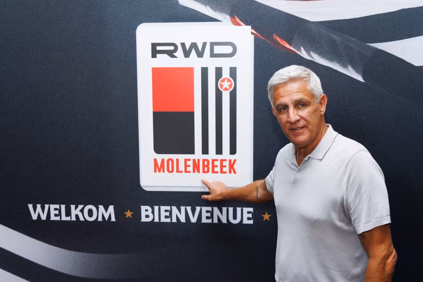 Thierry Dailly poses for the photographer at a press conference on the takeover of Belgian Challenger Pro League 1B second division team RWDM, Monday 03 August 2026 in Brussels. BELGA PHOTO NICOLAS MAETERLINCK