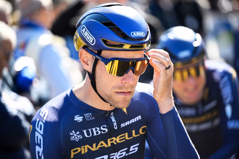 Belgian Xandro Meurisse of Pinarello Q36.5 Pro Cycling Team pictured at the start of the men's race of the 90th edition of the 'La Fleche Wallonne', one day cycling race (Waalse Pijl - Walloon Arrow), 200 km from Herstal to Huy, Wednesday 22 April 2026. BELGA PHOTO JASPER JACOBS