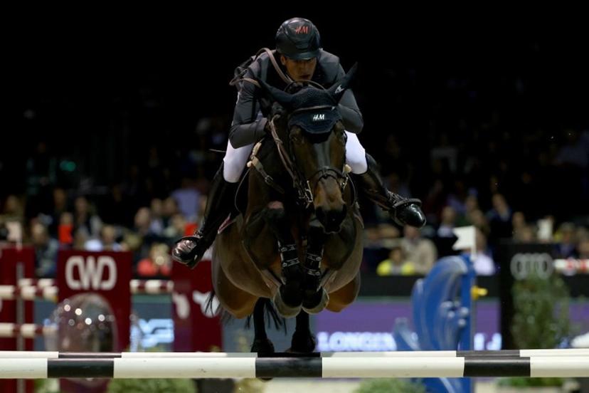 Belgium's Nicola Philippaerts riding Moya Vd Bisschop competes in the FEI World Cup Jumping event at the Parc des Expositions in Bordeaux, south-western France, on February 3, 2024. ROMAIN PERROCHEAU / AFP