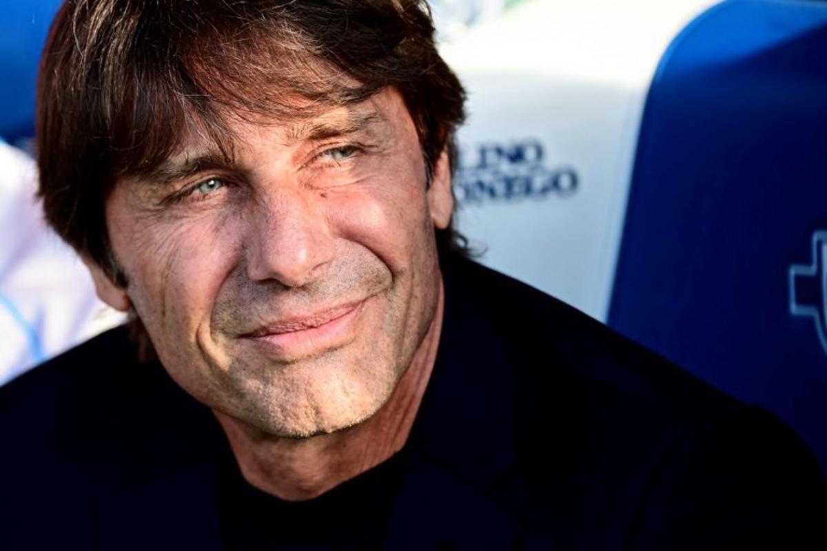 Antonio Conte, head coach of SSC Napoli, looks on during the Italian Serie A football match between Como and Napoli at the Giuseppe Sinigaglia Stadium in Como, Italy on May 2, 2026 Piero CRUCIATTI / AFP