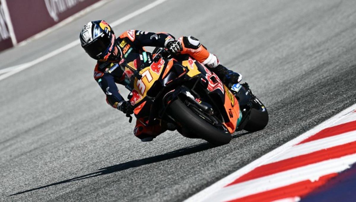 Red Bull KTM Factory Racing Team's Spanish driver Pedro Acosta competes in the MotoGP Grand Prix of Austria at the Red Bull Ring racetrack in Spielberg bei Knittelfeld, Austria, on September 20, 2026. Joe Klamar / AFP