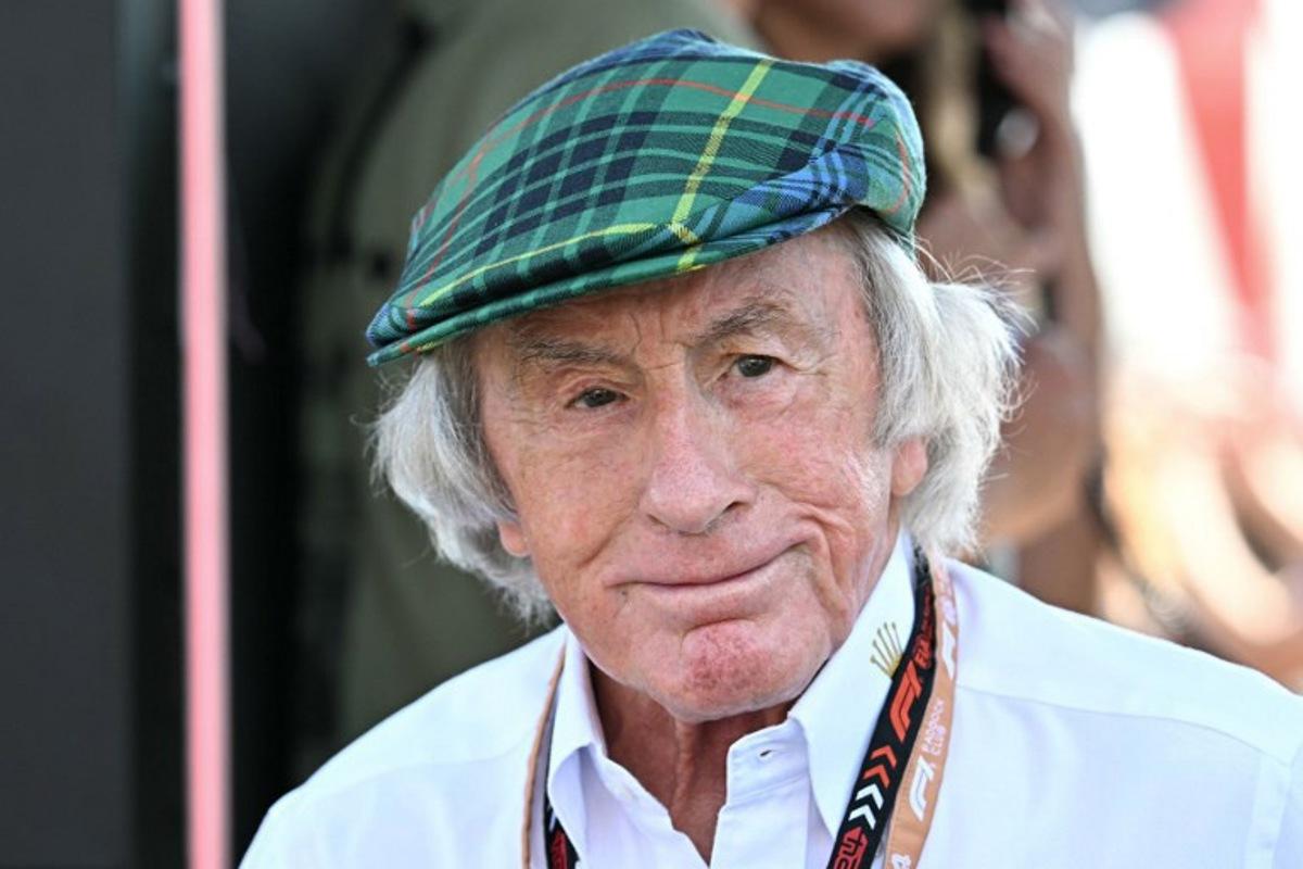 Former British Formula One racing driver Jackie Stewart arrives to attend first practice session, ahead of the Italian Formula One Grand Prix at Autodromo Nazionale Monza circuit, in Monza on August 30, 2024. Gabriel BOUYS / AFP