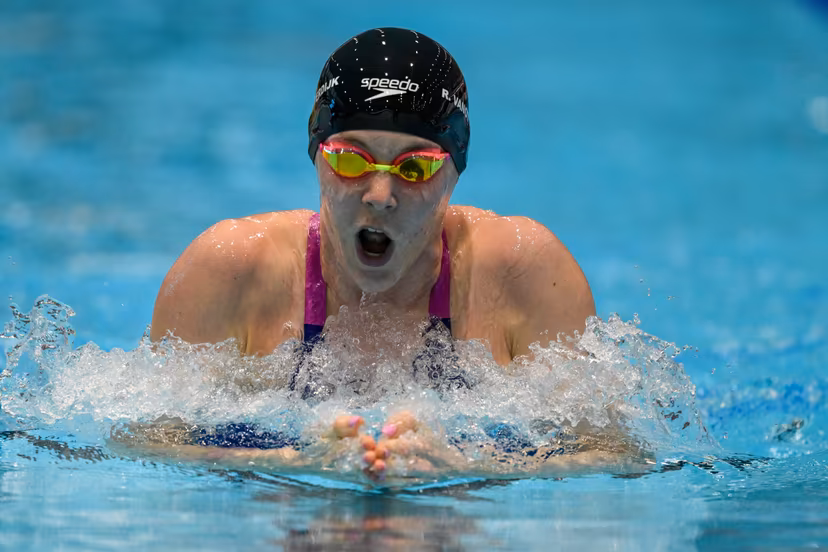 Belgian Roos Vanotterdijk pictured in action during the women's 200m breaststroke at the Open Belgian Swimming Championships 2026 (15-17/05), in Antwerp, on Sunday 17 May 2026. BELGA PHOTO DAVID PINTENS