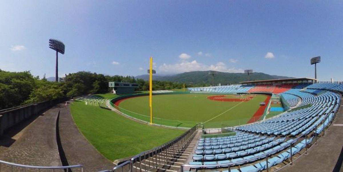 This 360 photo (equirectangular panorama) shows the Fukushima Azuma baseball stadium, venue for the baseball and softball competition at the Tokyo 2020 Olympic Games, in Fukushima on August 3, 2019. Charly TRIBALLEAU / AFP This picture is an equirectangular panoramic photo displayable in a 360° interactive animated page. To embed this content in a website, first download the photo, then import it in a player, or, insert this link in an Iframe: https://roundme.com/tour/448416