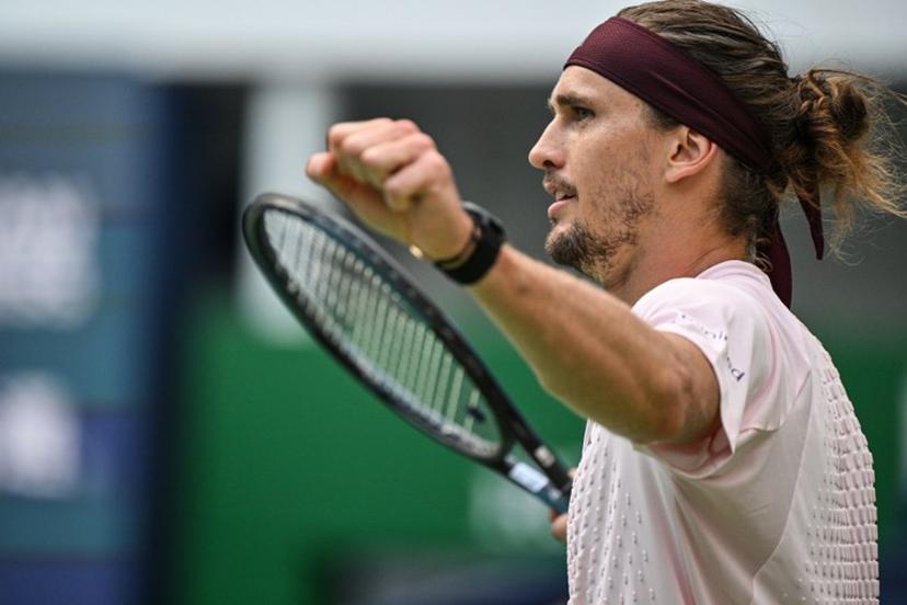 Germany's Alexander Zverev celebrates after winning against China's Wu Yibing during their men's singles match at the Shanghai Masters tennis tournament in Shanghai on October 9, 2026. Hector RETAMAL / AFP
