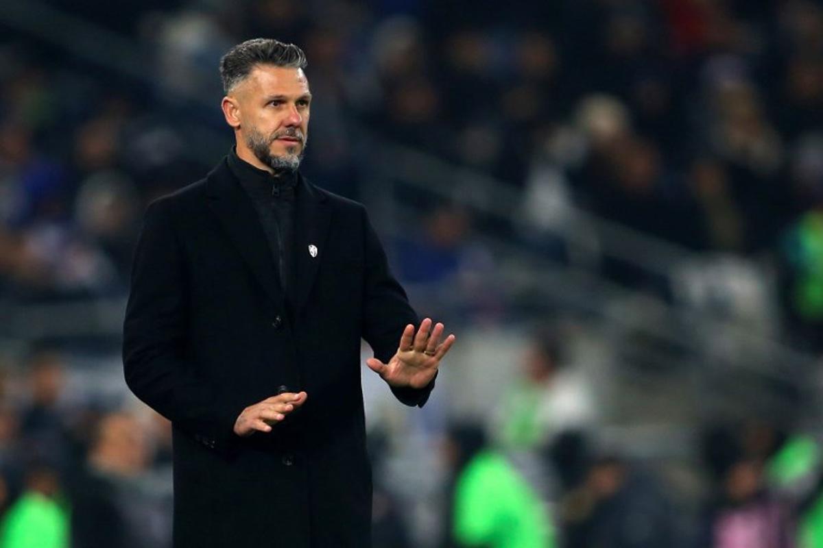 Monterrey's Argentine coach Martin Demichelis gestures during the Liga MX Clausura football match between Monterrey and San Luis at the BBVA stadium in Guadalupe, Nuevo Leon state, México on February 22, 2025. Julio Cesar AGUILAR / AFP