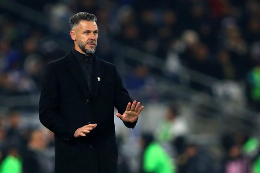 Monterrey's Argentine coach Martin Demichelis gestures during the Liga MX Clausura football match between Monterrey and San Luis at the BBVA stadium in Guadalupe, Nuevo Leon state, México on February 22, 2025. Julio Cesar AGUILAR / AFP
