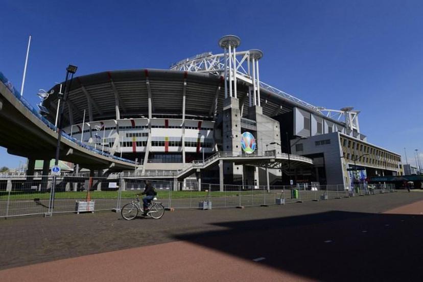 A picture shows the Johan Cruijff Arena stadium in Amsterdam on May 28, 2021. The Johan Cruijff Arena will host matches of the UEFA Euro 2020 European Footbal Championship set to take place across the continent between June 11 and July 11, 2021. JOHN THYS / AFP