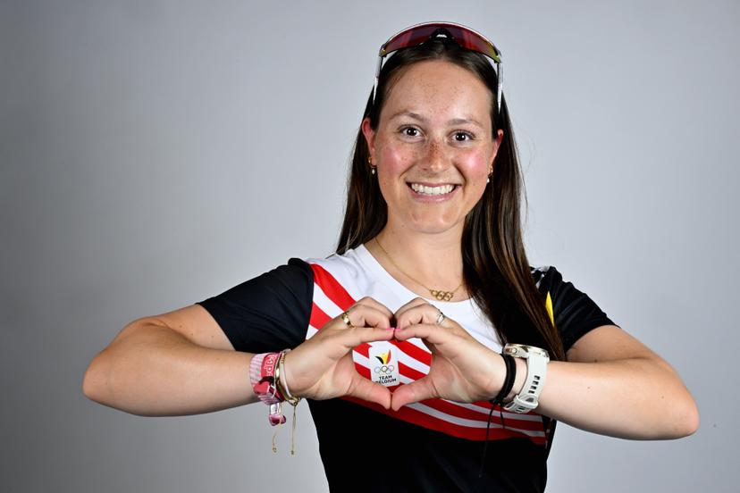 Athlete Evy Poppe poses for the photographer during the annual training camp of Team Belgium (19-25/05), in Rio Maior, Portugal, Saturday 24 May 2025. BELGA PHOTO ERIC LALMAND