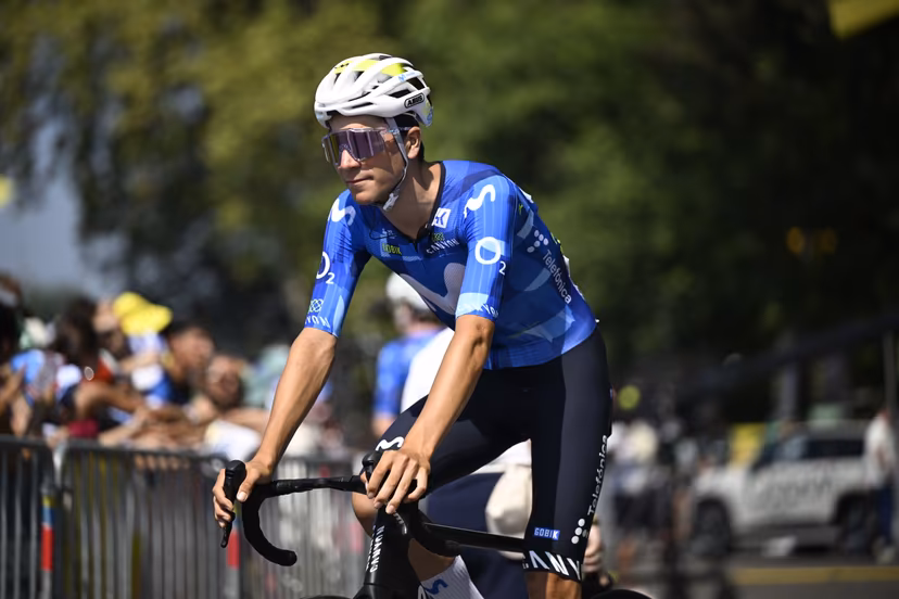 Belgian Cian Uijtdebroeks of Movistar Team pictured at the start of stage 6 of the 2026 Tour de France cycling race, a stage of 186 km from Pau to Gavarnie-Gedre, on Thursday 09 July 2026. The 113th edition of the Tour de France starts on Saturday 4 July in Barcelona, Spain, and will finish in Paris, France on the 26th of July. BELGA PHOTO JASPER JACOBS