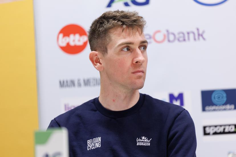 Belgian Toon Aerts pictured during a press conference ahead of the UEC Cyclocross European championships, Friday 07 November 2025, Middelkerke. The European cyclocross championships take place on 8 and 9 November. BELGA PHOTO KURT DESPLENTER