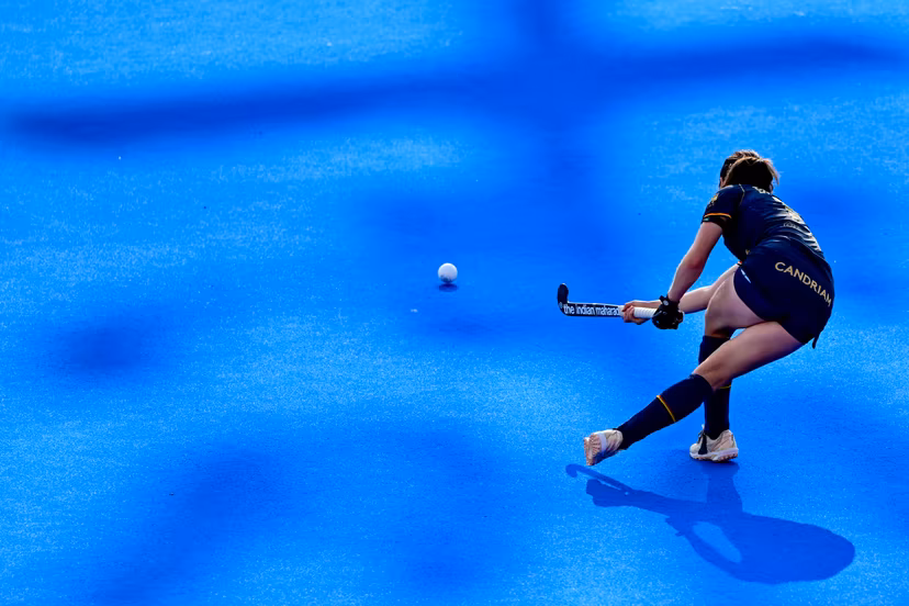 Belgium's Hélène Brasseur pictured in action during a hockey game between Belgium's Red Panthers and New Zealand, the first (out of three) matches during the group stage of the women 2026 Hockey World Cup, Sunday 16 August 2026 in Wavre. The 2026 edition of the Hockey World Cup takes place in Belgium and The Netherlands from August 15 to August 30. BELGA PHOTO DIRK WAEM