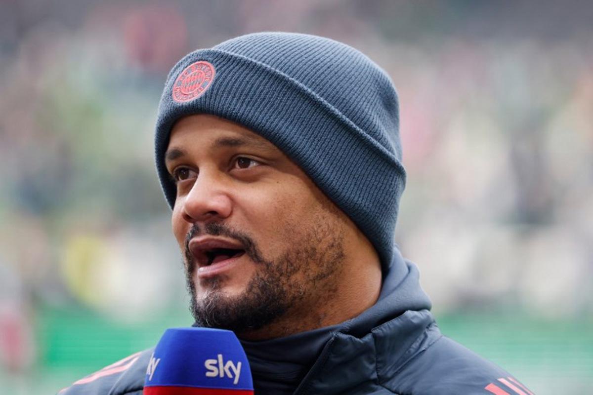 Bayern Munich's Belgian head coach Vincent Kompany is interviewed prior to the German first division Bundesliga football match between SV Werder Bremen and FC Bayern Munich in Bremen, northern Germany February 14, 2026 Focke Strangmann / AFP