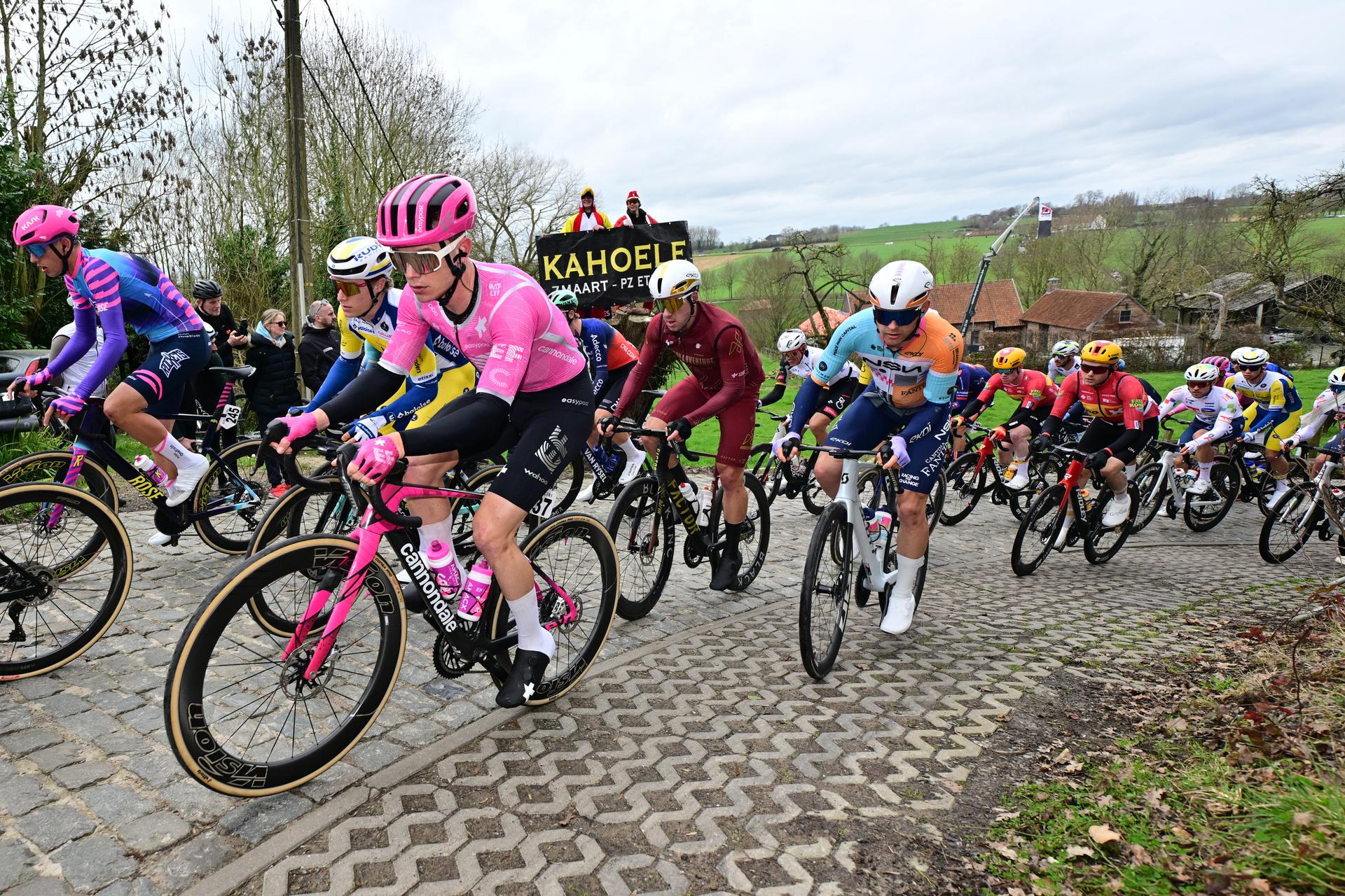 Netherlands' Marijn Van Den Berg of EF Education-EasyPost pictured in action during the 78th edition of the men elite race of the Kuurne-Brussels-Kuurne one day cycling race, 195 km from Kuurne to Kuurne via Brussels, Sunday 01 March 2026. BELGA PHOTO DIRK WAEM