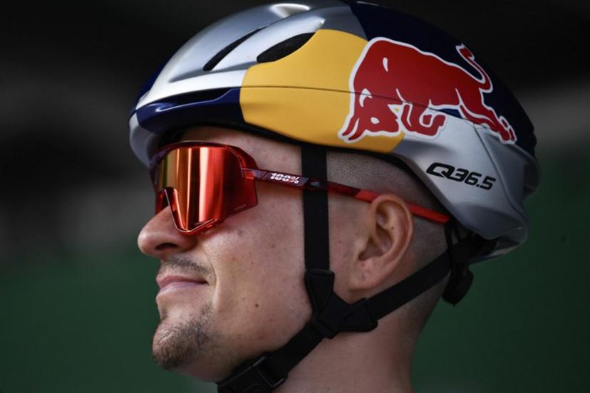 Q36.5 Pro Cycling Team's British rider Thomas Pidcock looks on, ahead of the 119th edition of the Giro di Lombardia (Tour of Lombardy), a 238km cycling race from Como to Bergamo on October 11, 2025. Marco BERTORELLO / AFP