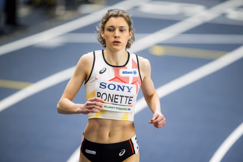 Belgian Helena Ponette pictured in action during the women's 400m, at the first day of the World Athletics Indoor Championship in Torun, Poland on Friday 20 March 2026. The championships take place from 20 to 22 March. BELGA PHOTO JASPER JACOBS